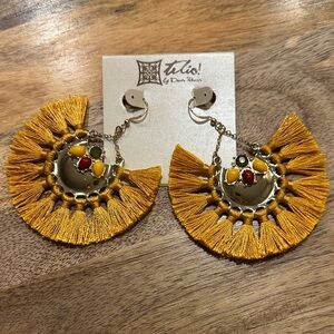 Tulio Yellow Fringe Earrings
